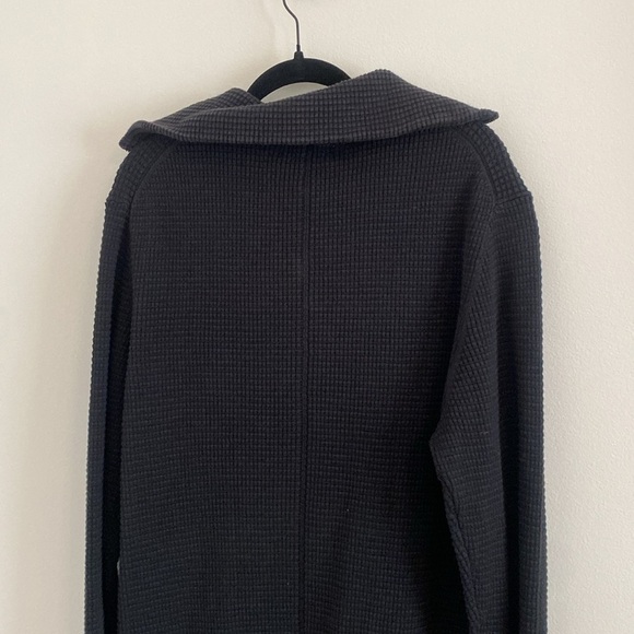 NWT Banana Republic Men's Cotton Waffle-Knit Half-Zip Sweater Black Size Large - Picture 11 of 11